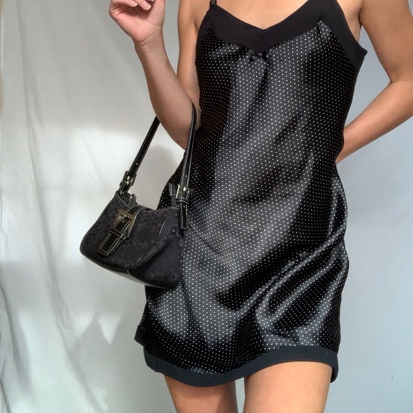 Black and white polka dot slip dress - Picture 2 of 4